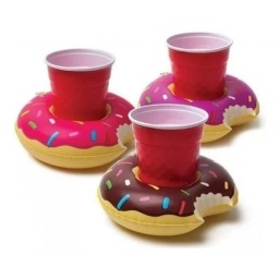 Inflable Portavaso Dona Donut Rosa Marrn Piscina Vaso Pro