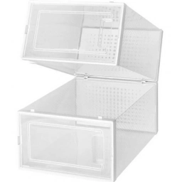 Caja Para Zapatos Transparente Rigida Plegable 33.4x23x14cm