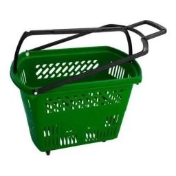 Cesta Carrito Compra Plastico 4 Ruedas Supermercado