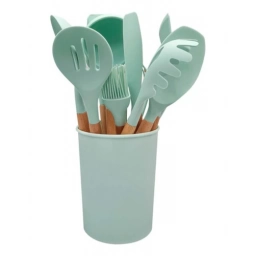 Juego Menage 11 Piezas Cocina Utensilios Silicona Contenedor