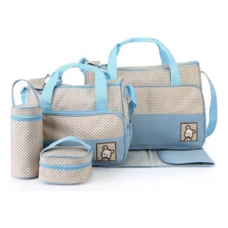 Set Bolsos Kit Maternal Cambiador Bebe De 5 Piezas