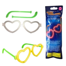 Lentes Luz 5 uds Qumica Corazn Fiesta Nen Cotilln Fluo