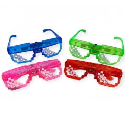 Lentes LED 5 uds Luminosos Luz Pixelado Fiestas Colores