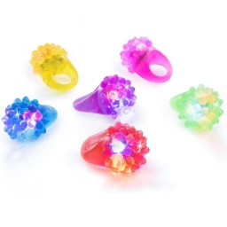 Anillo 10 uds Ring Silicona Luminoso Luz Fresas Fiesta