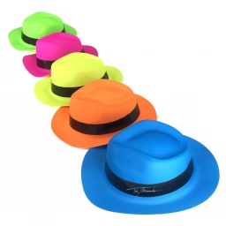 Sombrero 10 uds Fluorecente Gangster Cowboy Fluor Cotilln