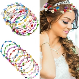 Corona 10 uds Diadema Flores Luminoso LED Multicolor Fiesta