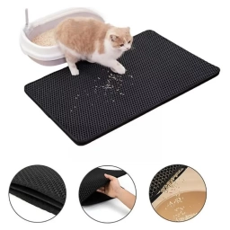 Alfombra Panal Atrapa Arena Para Gatos Impermeable 60x40cm