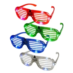 Lentes LED Luminosos Rejilla Luz Fiestas Colores